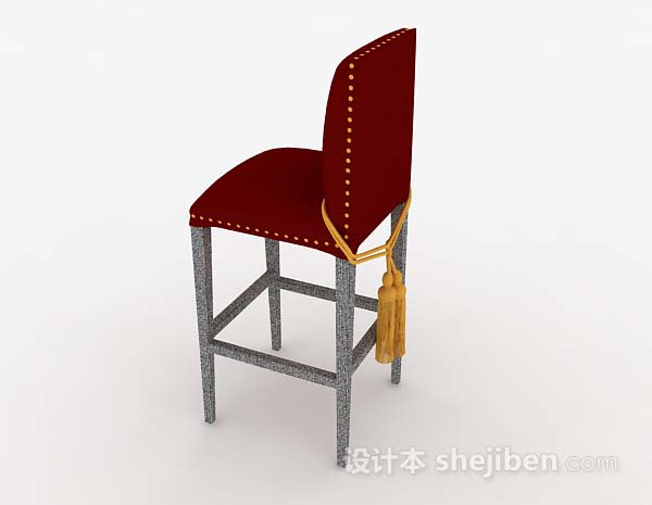 设计本红色家居椅子3d模型下载