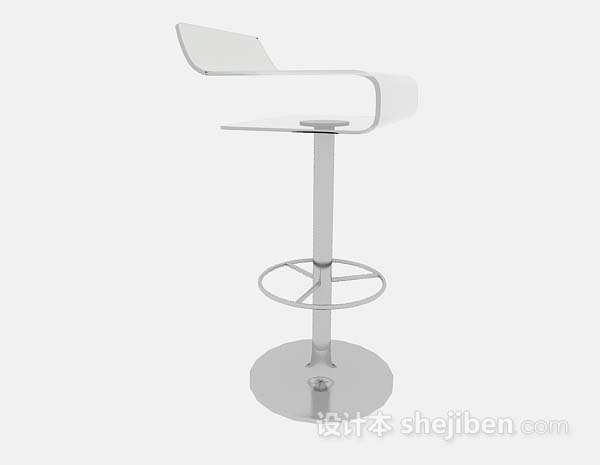 免费现代简约透明吧台椅3d模型下载