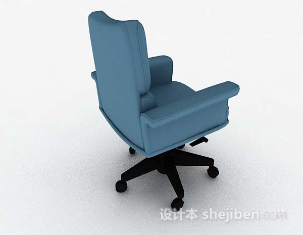 设计本现代蓝色家居椅子3d模型下载
