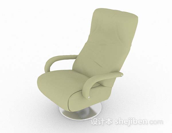 现代风格现代米黄色休闲椅子3d模型下载