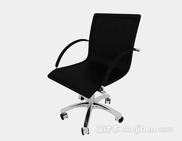 黑色轮滑椅子3d模型下载