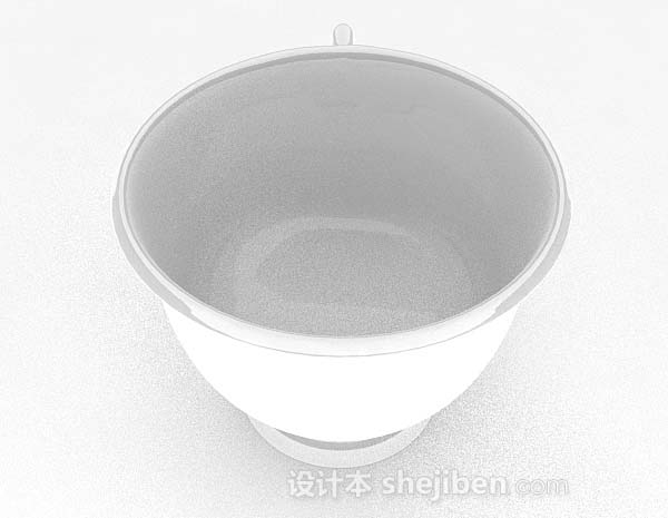 现代风格白色简单杯子3d模型下载