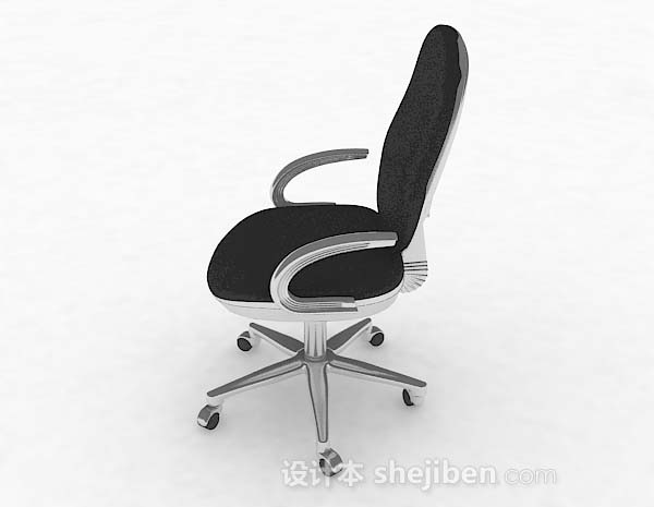 免费现代黑色简约休闲椅3d模型下载