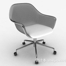 灰色简约休闲椅3d模型下载