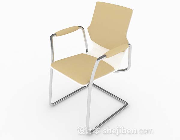 现代风格现代简约黄色家居椅3d模型下载