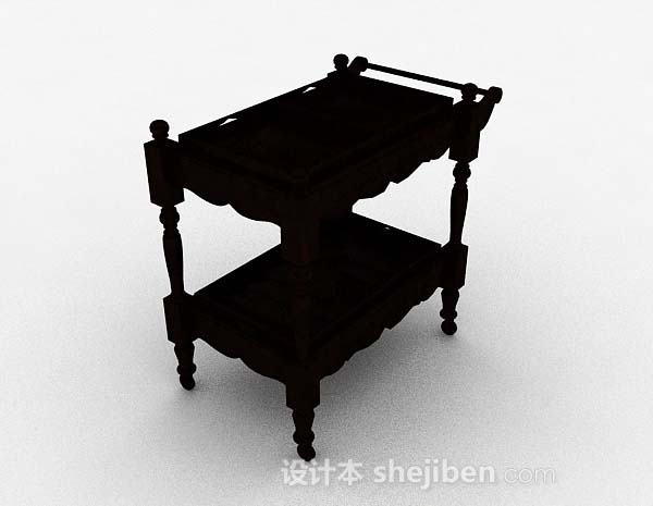 设计本中式木质小桌子3d模型下载