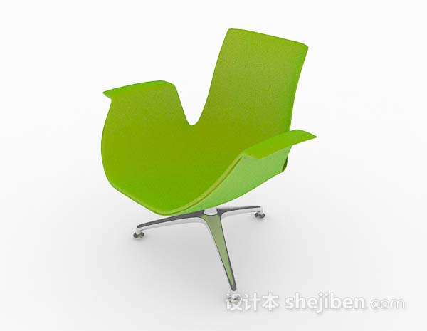现代风格绿色简约现代休闲椅3d模型下载