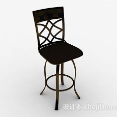 复古棕色家居椅子3d模型下载