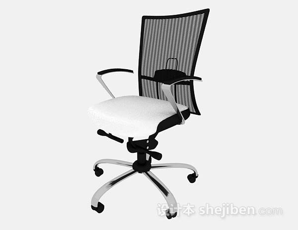 黑白简约休闲椅子3d模型下载