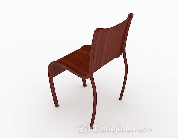 设计本个性简约木质家居椅子3d模型下载
