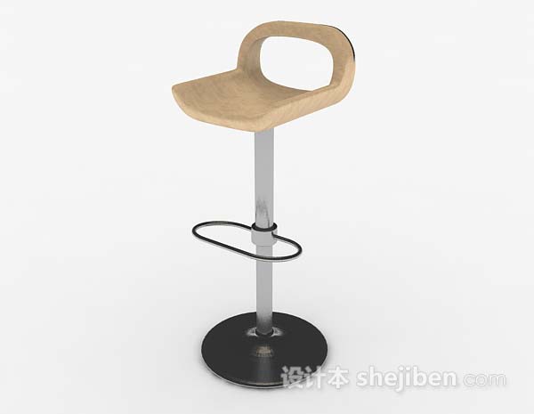 现代风格现代简约棕色吧台椅3d模型下载