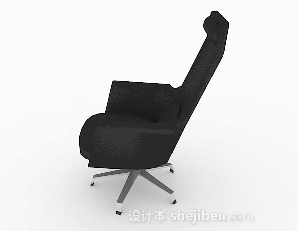 免费现代黑色休闲椅子3d模型下载