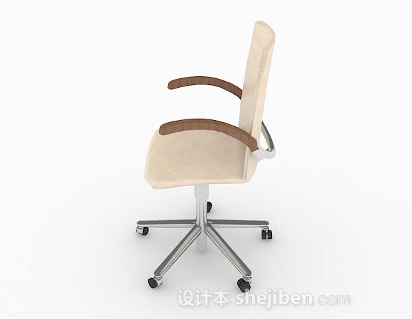 免费黄色办公椅子3d模型下载