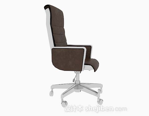 免费现代棕色简约休闲椅3d模型下载