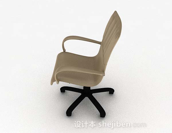 免费棕色轮滑式家居椅子3d模型下载