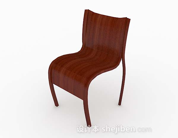 现代风格个性简约木质家居椅子3d模型下载
