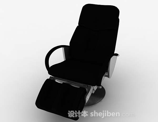 免费现代黑色简约休闲椅子3d模型下载