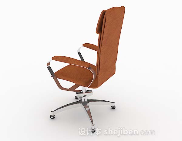 设计本现代简约橙色休闲椅3d模型下载