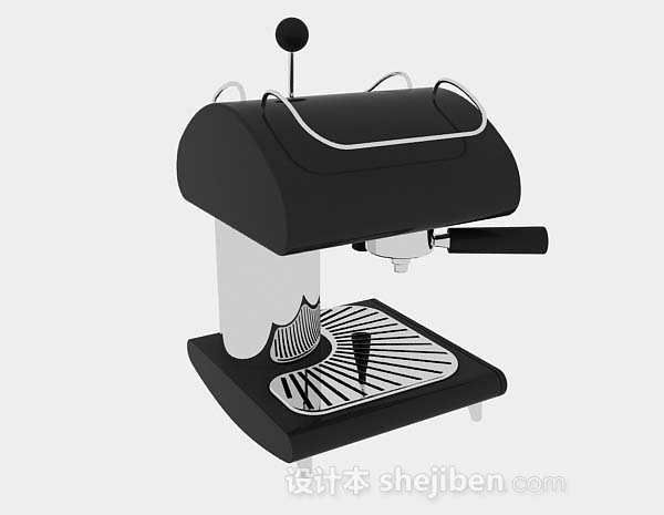 免费黑色雪糕机3d模型下载