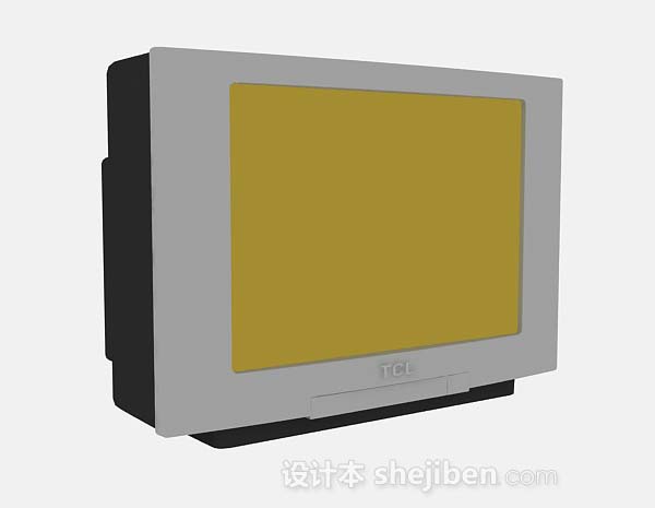 现代风格TCL灰色电视机3d模型下载