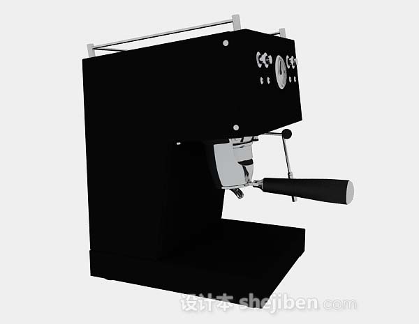 设计本黑色咖啡机3d模型下载