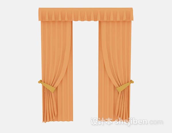 橙色窗帘
