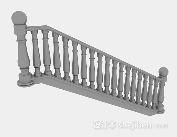 免费欧式楼梯栏杆3d模型下载