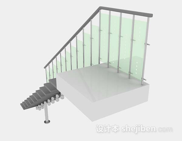 现代风格现代简约楼梯3d模型下载