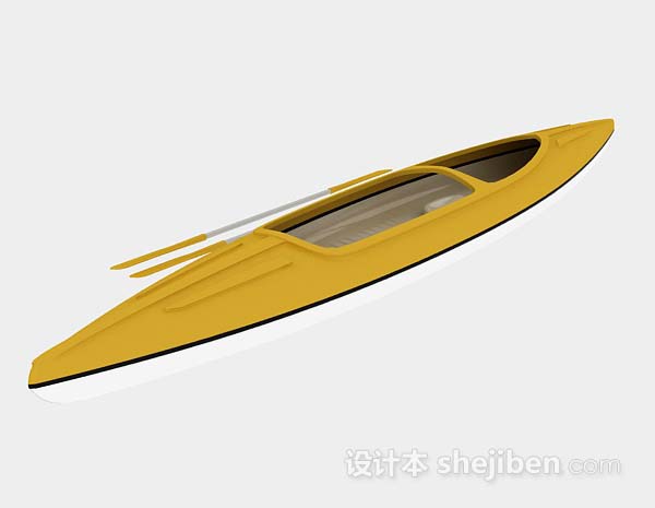 设计本双人划艇3d模型下载