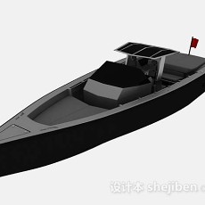 黑色快艇3d模型下载
