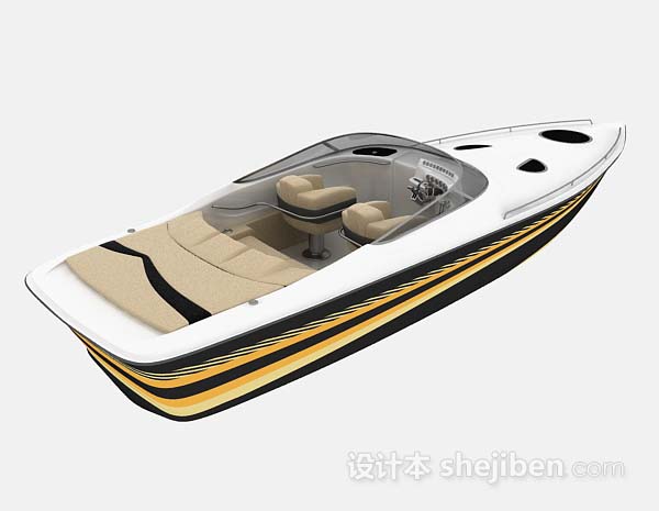 设计本海上快艇3d模型下载