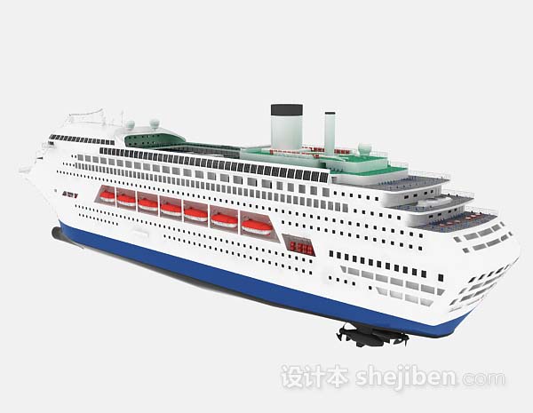 现代风格豪华轮船3d模型下载