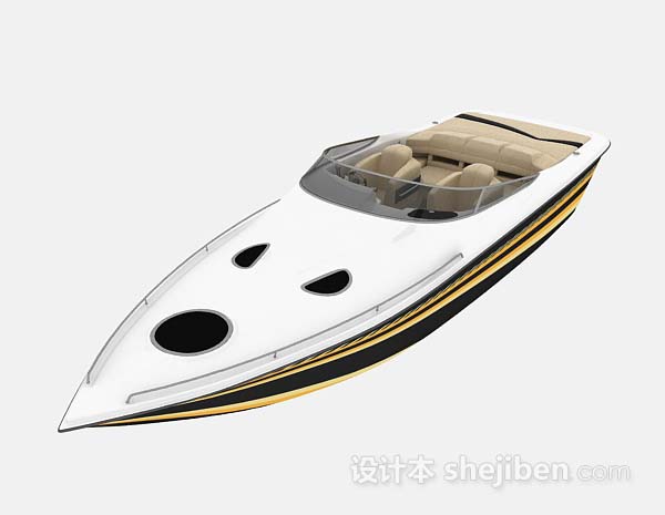 海上快艇3d模型下载