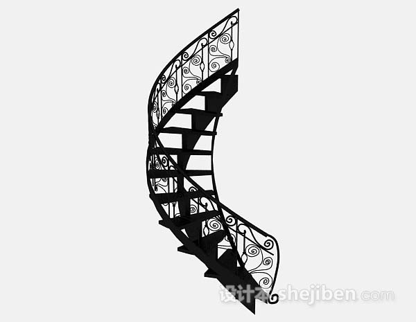 黑色铁艺楼梯