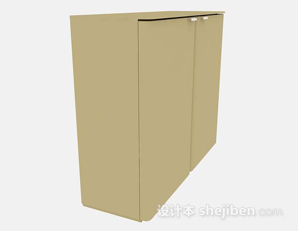 设计本棕色储物柜3d模型下载