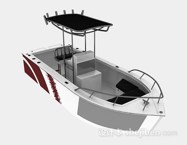 现代风格小游艇3d模型下载