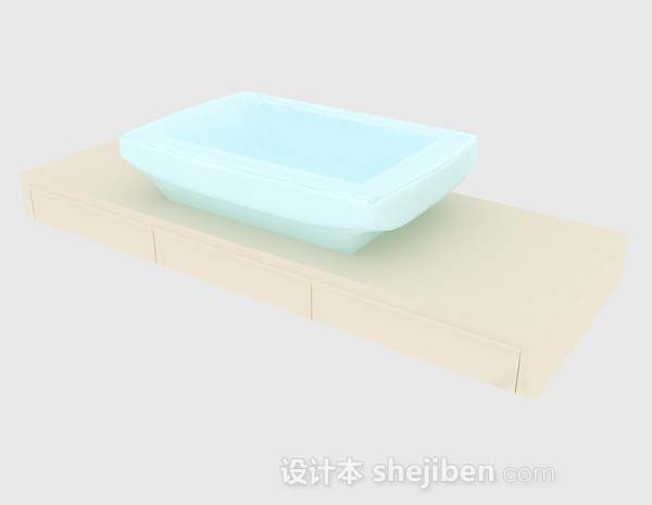 设计本蓝色肥皂3d模型下载