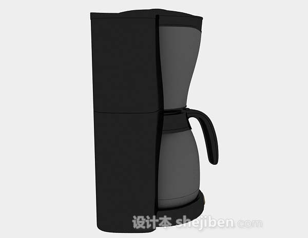 设计本黑色咖啡机3d模型下载