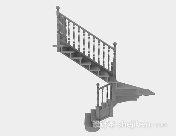 欧式风格欧式楼梯3d模型下载
