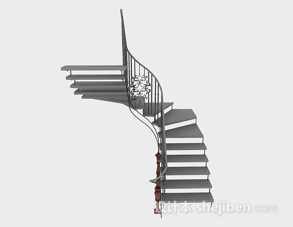 免费铁艺楼梯3d模型下载