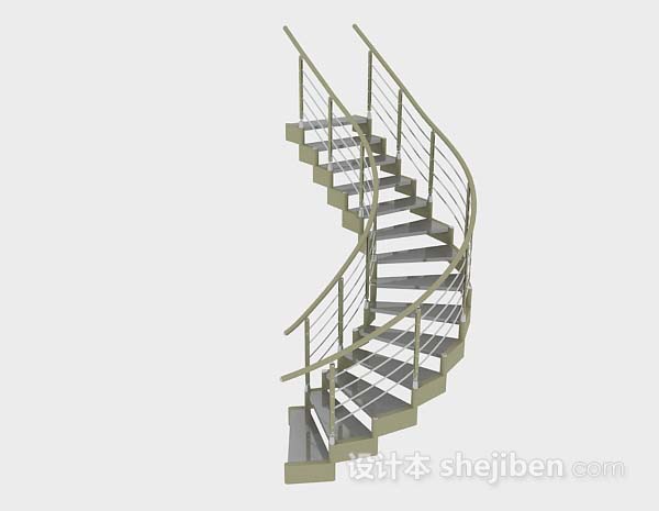 现代风格简约楼梯3d模型下载