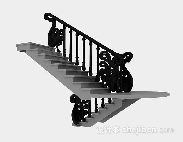 雕花楼梯3d模型下载