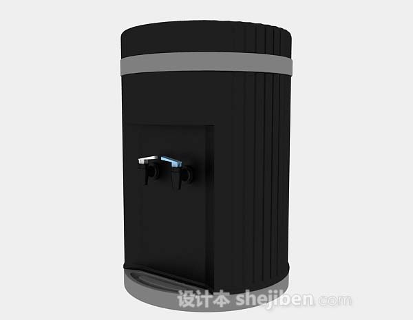黑色饮水机3d模型下载