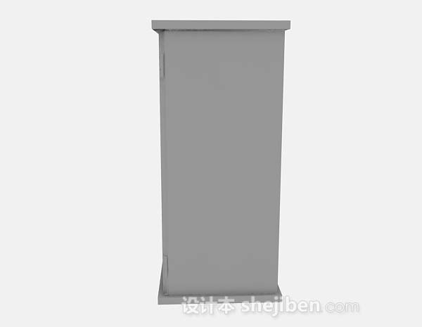 设计本灰色简单衣柜3d模型下载