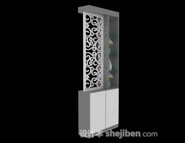 设计本灰色柜子3d模型下载