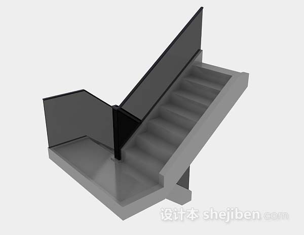 简约楼梯3d模型下载