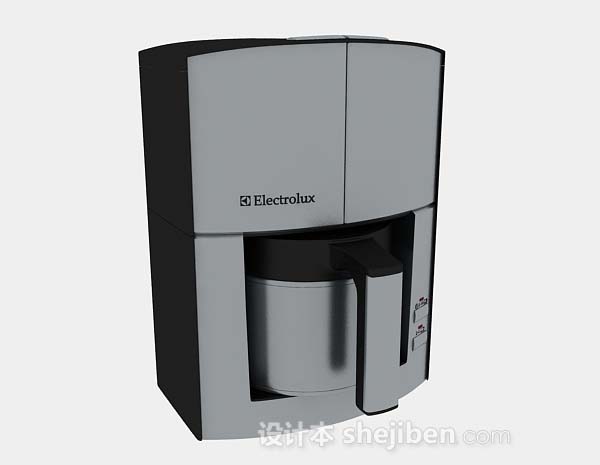灰色咖啡机3d模型下载