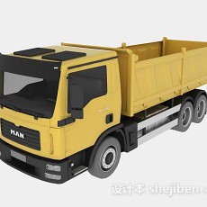 黄色货车3d模型下载