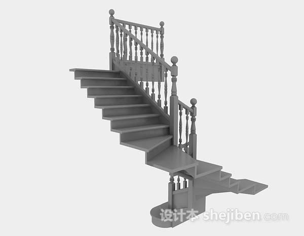 欧式楼梯3d模型下载