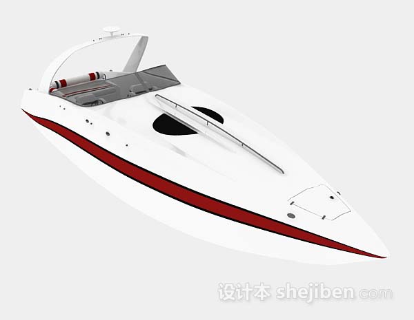 现代风格快艇3d模型下载